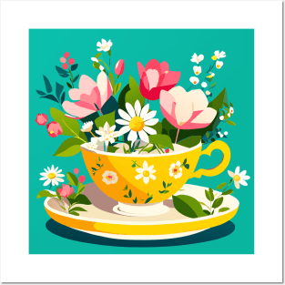 Cup of flowers Posters and Art